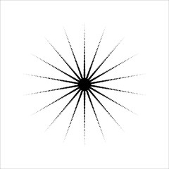 Naklejka premium Circles with dots of different sizes. Abstract halftone background. Black circles. Vector illustration.