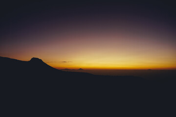 Sunrise on Pico do Arieiro, third heighest mountain of Madeira island, Portugal