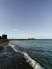  view of the sunken ship near the coast.