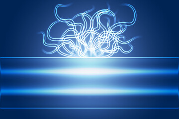 winding line on a blue background