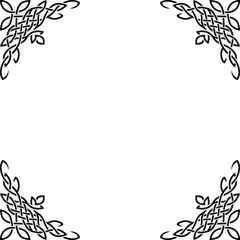Square celtic black frame with a traditional pattern.