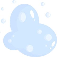 Vector illustration of a small bath foam in blue