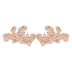 Classical baroque vector of vintage element for design. Decorative design element filigree calligraphy vector. You can use for wedding decoration of greeting card and laser cutting.