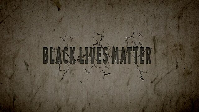 Revealing text animation Black Lives Matter, exploding wall