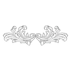 Classical baroque vector of vintage element for design. Decorative design element filigree calligraphy vector. You can use for wedding decoration of greeting card and laser cutting.