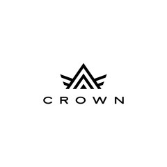 crown logo vector icon illustration