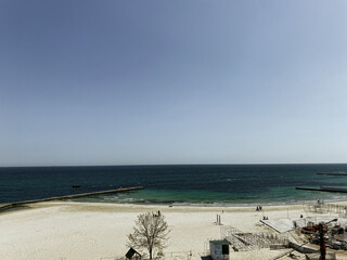 Nice view of the beach and sea in sunny weather.
