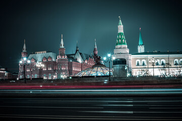 Obraz premium moscow kremlin at night