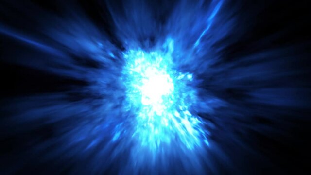 Cosmic Plasma Fire Explosion Energy Fx Seamless Looping/ 4k looped animation of colorful power dynamic cosmic fire explosion for fantasy visual fx