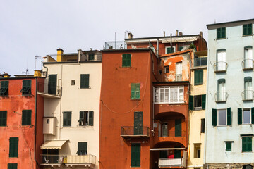 streets and houses of port venere