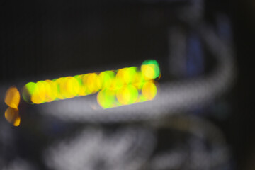 Defocused light background. Blurred bright light. 
technological bokeh.