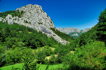 Hills and Valleys Landscape, Redes Natural Park, Asturias, Spain, Europe