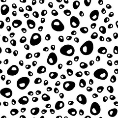 Black dots, doodle, seamless 2