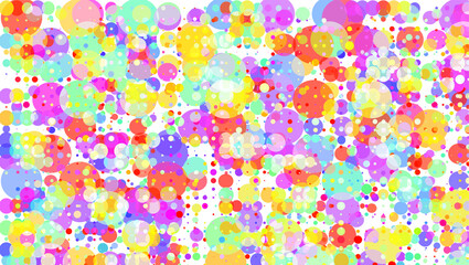  colorful circles on white background 