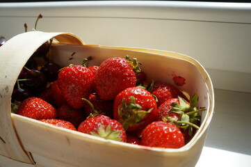 strawberries in a bowl