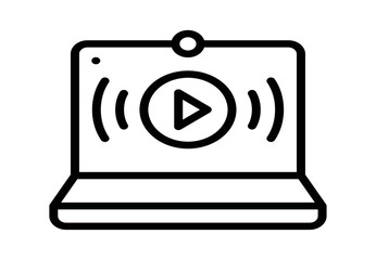 LIVE STREAMING icon vector for web and app