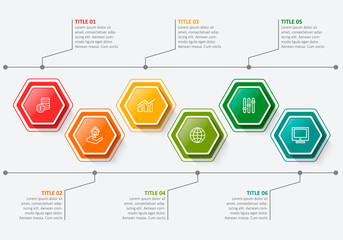 Abstract 3D Paper Infographics. Business template .Vector illustration