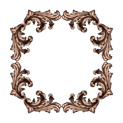 Classical baroque vector of vintage element for design. Decorative design element filigree calligraphy vector. You can use for wedding decoration of greeting card and laser cutting.