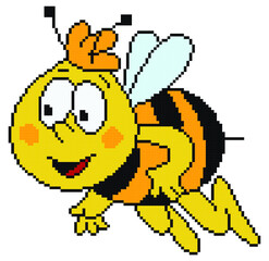 Bee pixel art.
