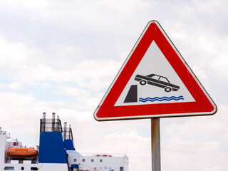 Harbor Warning Sign