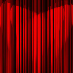 red theater curtain