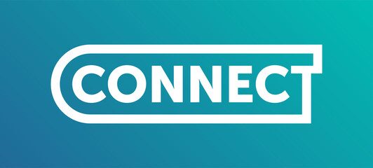 Abstract connection icon logo design made of color pieces - various geometric shapes