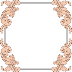 Classical baroque vector of vintage element for design. Decorative design element filigree calligraphy vector. You can use for wedding decoration of greeting card and laser cutting.
