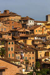 Streets and buildings in Siena, Italy 