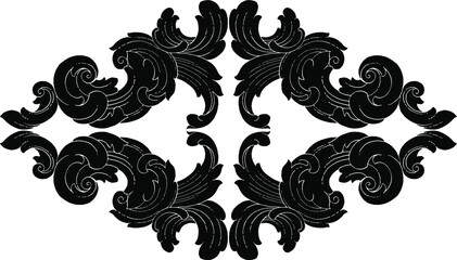 Classical baroque vector of vintage element for design. Decorative design element filigree calligraphy vector. You can use for wedding decoration of greeting card and laser cutting.