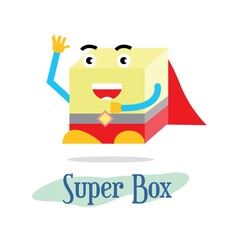 cute box hero mascot