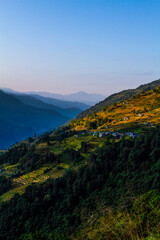 View to Kimche village, Annapurna, Nepal