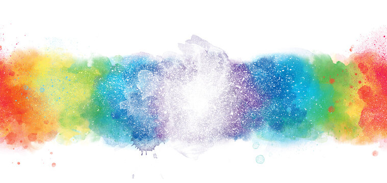 artistic watercolor background banner with watercolor texture and splash