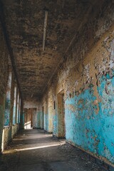 Fototapeta na wymiar Abandoned buldings in abandoned former soviet military base, Germany