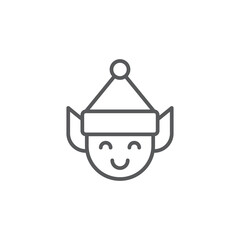 Elf vector icon symbol isolated on white background