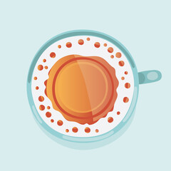 beer jug isolated on white background, top view