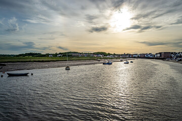 Late afternoon sunset on the river