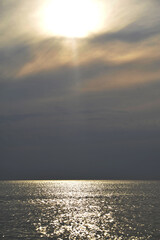 Sunset beach. Beautiful view of Crimea.