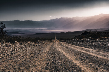 A magical moment of sunset in death valley national park