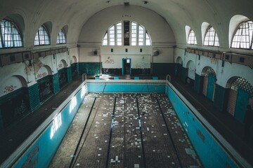 Abandoned buldings in abandoned former soviet military base of Wunsdorf, Germany
