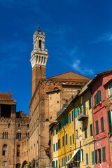 Fototapeta premium Streets and buildings in Siena, Italy 