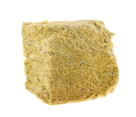Mineral wool, triangle on a white background, isolated