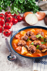 Albondigas - tomato soup with meatballs