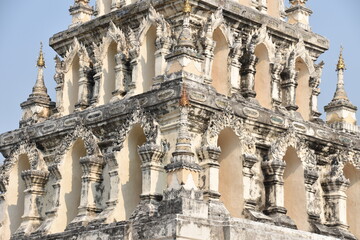 Wat Chedi Liam Main Chedi Mid-Corner Detail, Chiang Mai