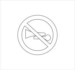 traffic signal icons forbidden to horn. illustration for web and mobile design.