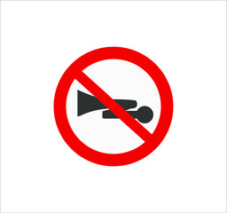 traffic signal icons forbidden to horn. illustration for web and mobile design.