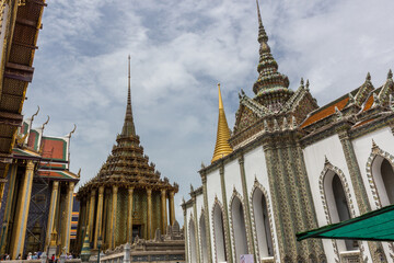 detalle de edificio del palacio real de Bangkok