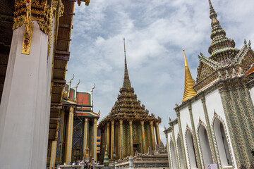 detalle de edificio del palacio real de Bangkok