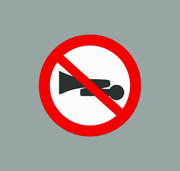 traffic signal icons forbidden to horn. illustration for web and mobile design.