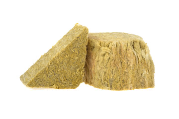 Mineral wool on a white background, isolated