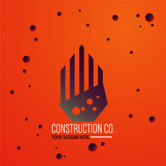 Obraz premium Construction company flat logo